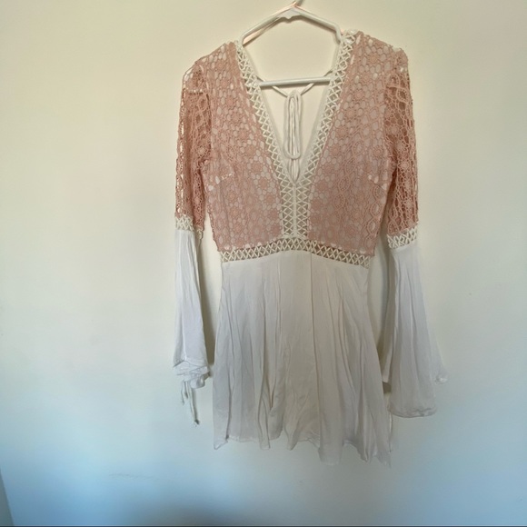 Hello Molly- white and pink crochet dress - Picture 2 of 7